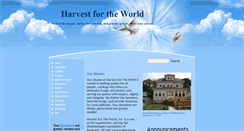 Desktop Screenshot of harvestfortheworld.com