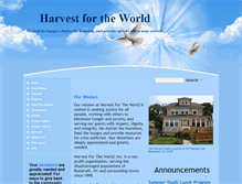 Tablet Screenshot of harvestfortheworld.com